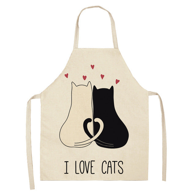 Cute Cartoon Cat In Apron