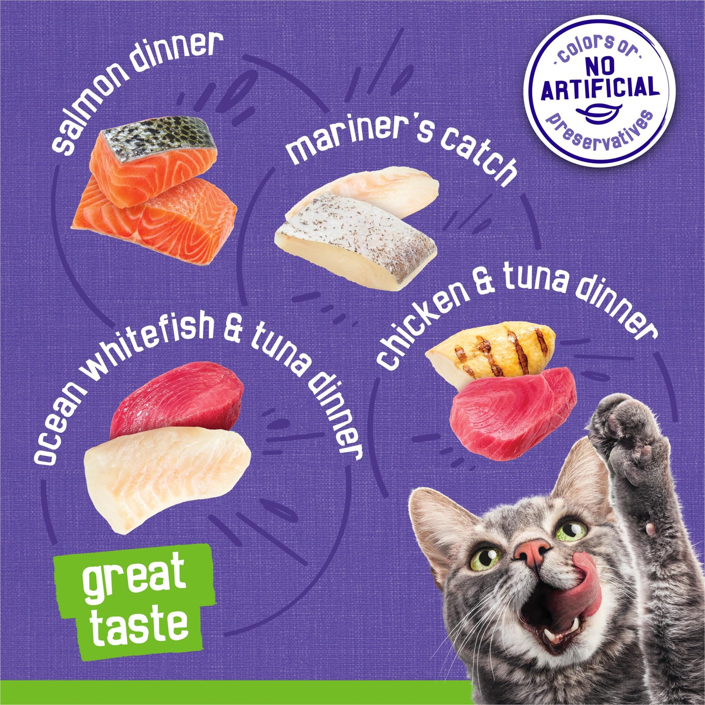 Purina Friskies Pate Wet Cat Food Variety Pack Seafood and Chicken Pate Favorites 40ct VP - (Pack of 40) 5.5 oz. Cans