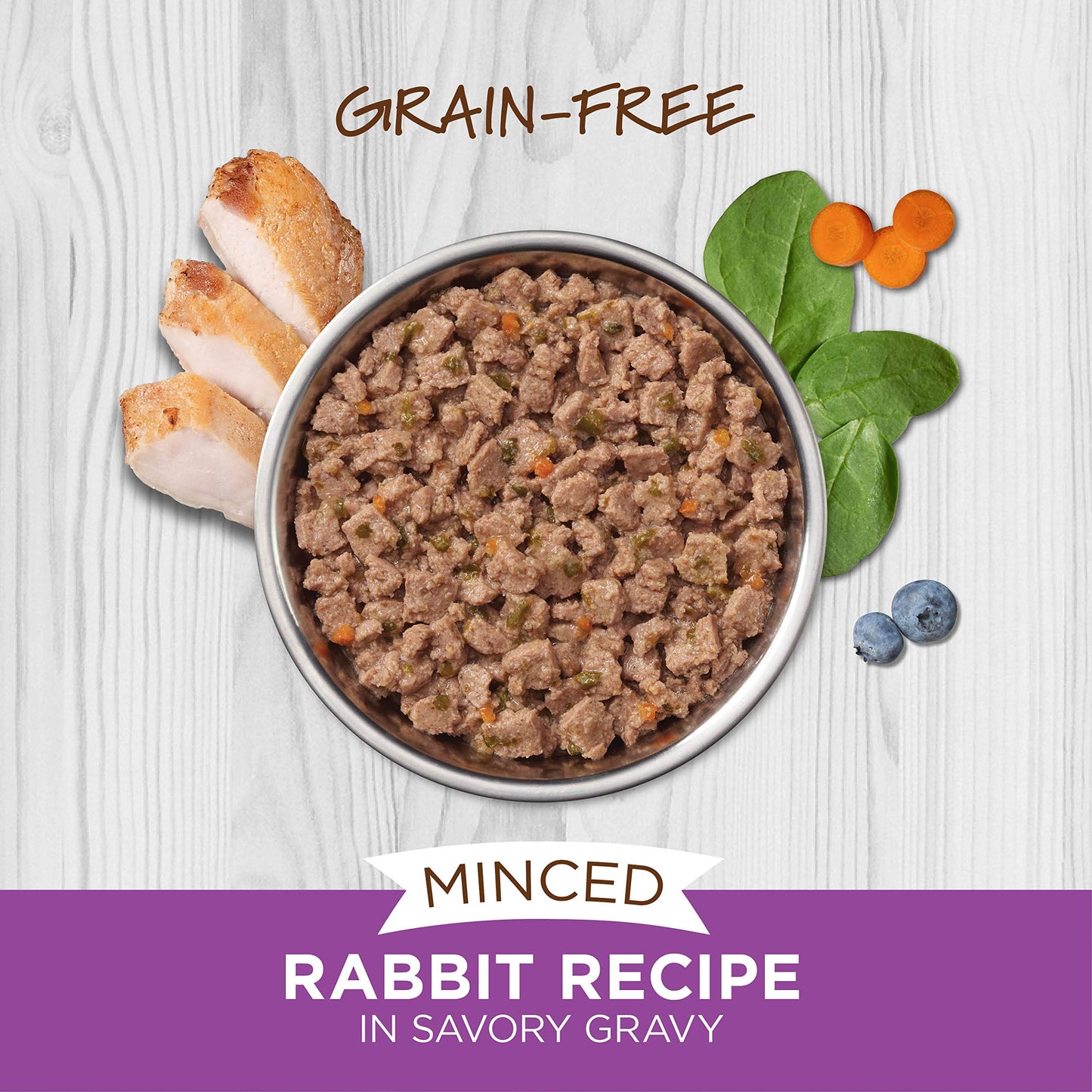 Instinct Original Minced Natural Wet Cat Food, Grain Free Recipe - Real Rabbit, 3.5 oz. Cups (Pack of 12)