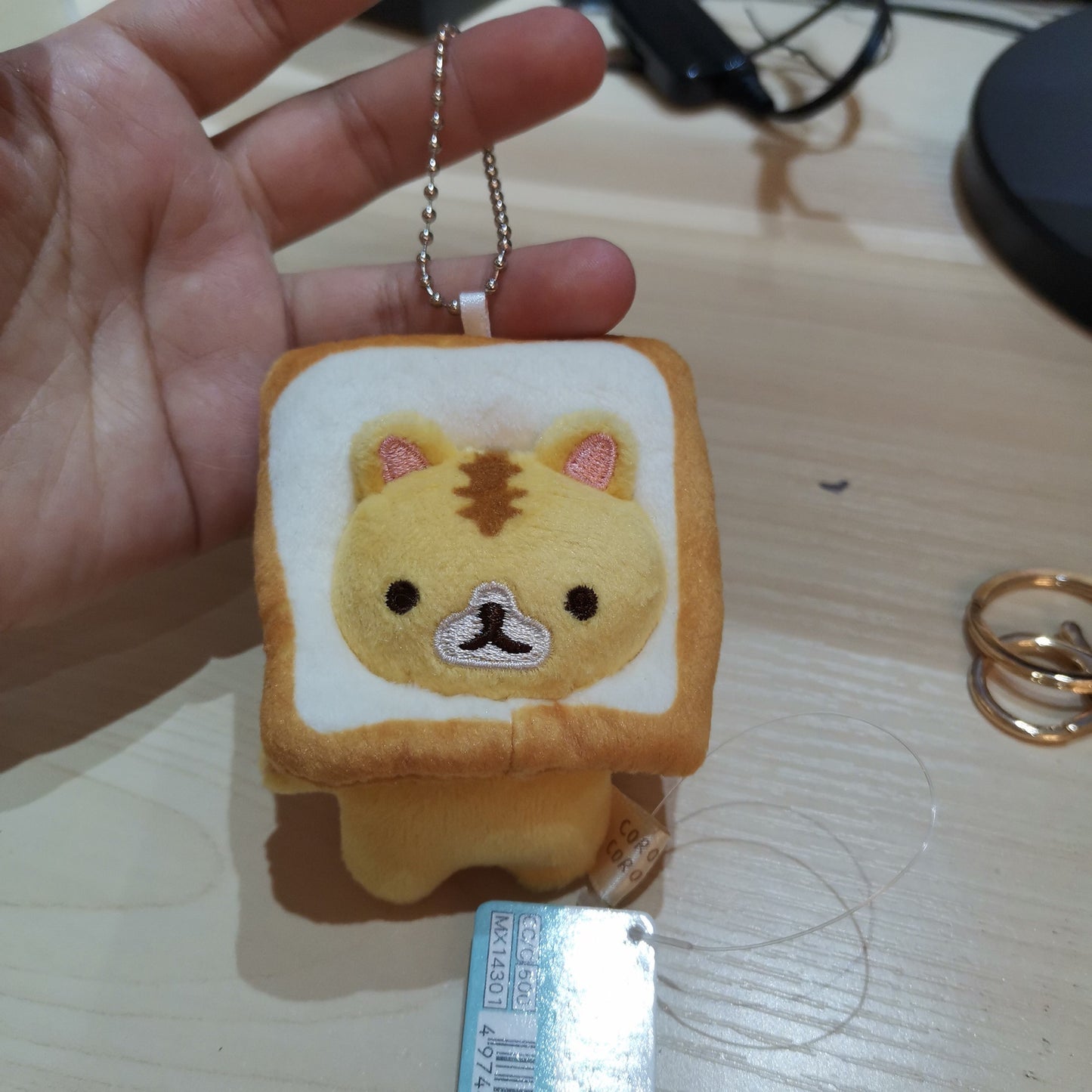 Japanese Cartoon Toast Cat Plush Doll Pendant