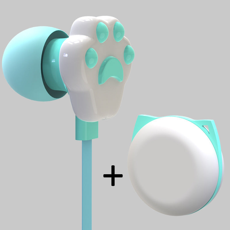 Cute Cat Claw In-Ear Wire Control Headphone