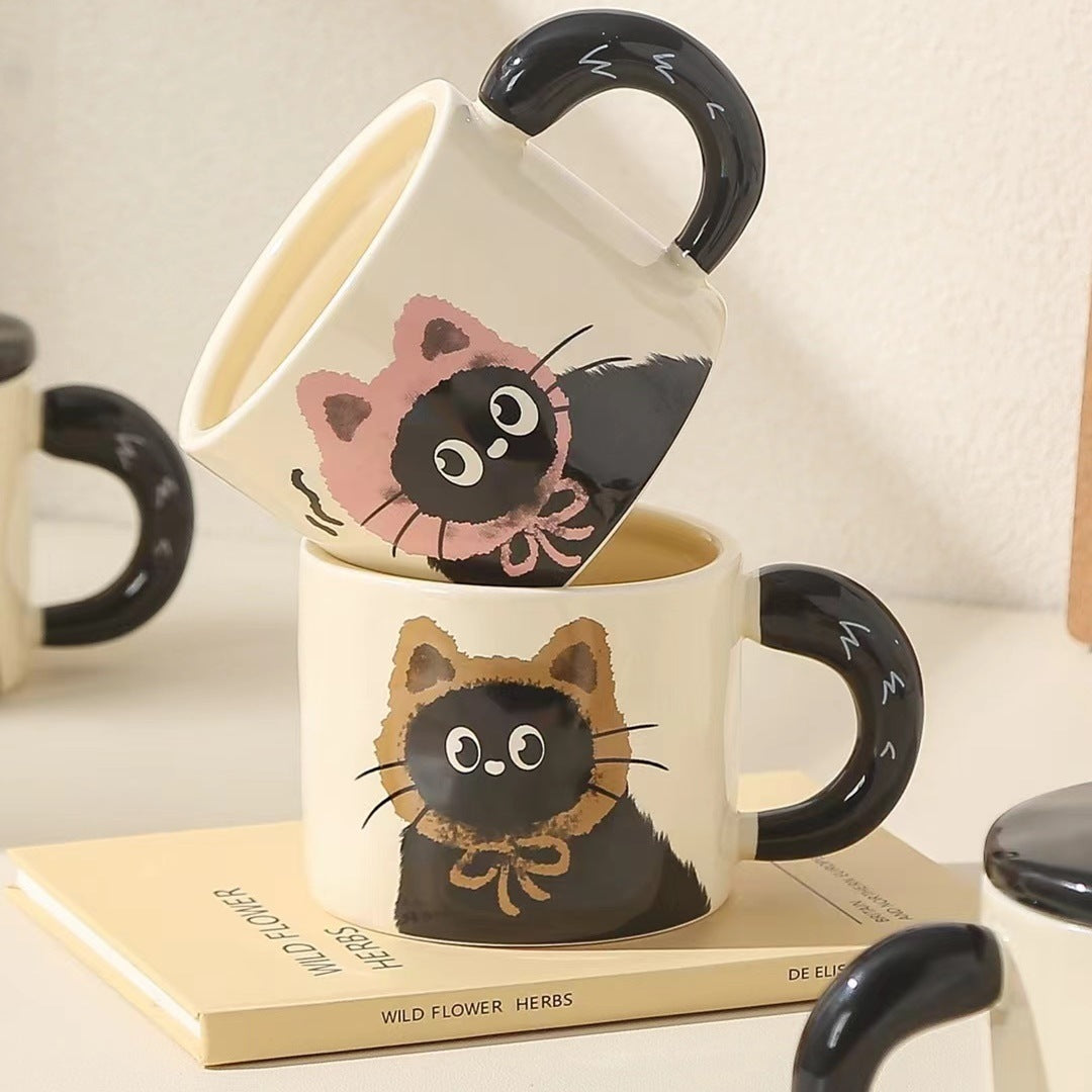 Creative Statement Cat Mug With Lid