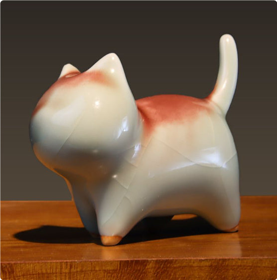 Mud Sky Jun Porcelain Little Cat Ceramic Ornament