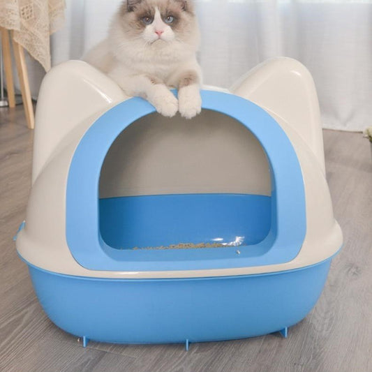 Troublemaker Semi-closed Cat Toilet Cat Head Toilet Litter Box