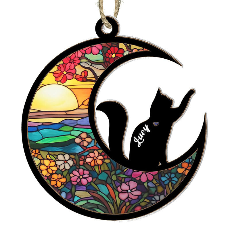 Cat Memorial Sunshine Harvest Halloween Pendant