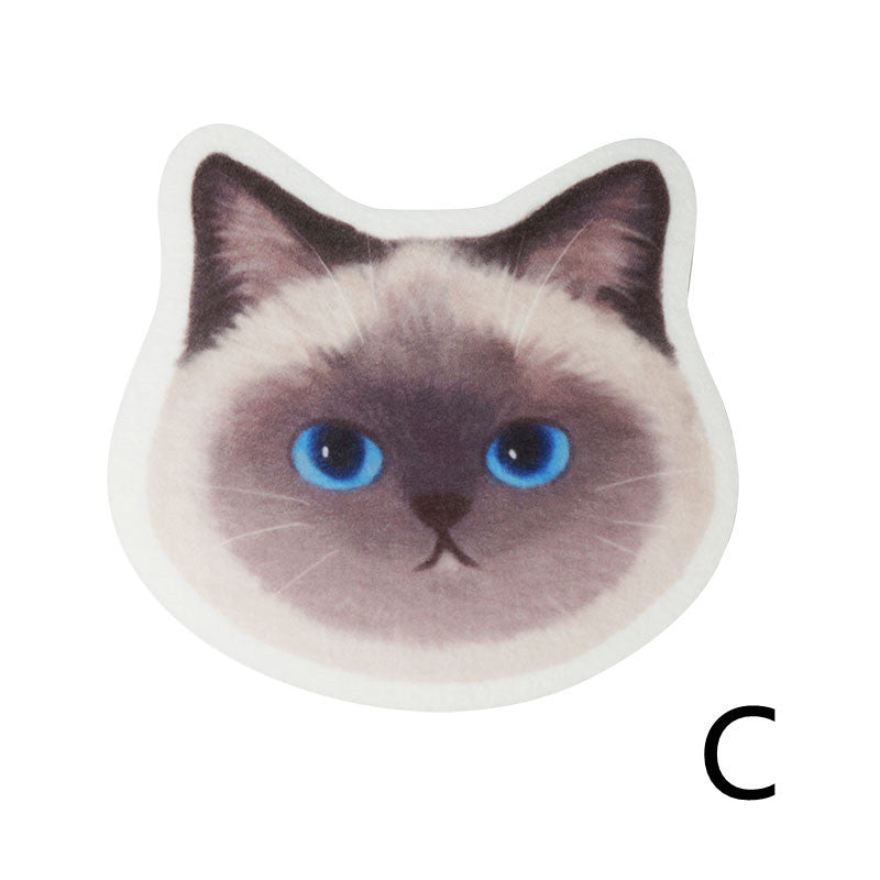 Cat Illustration Cute Cat Head Felt Coaster Dining Table Potholder