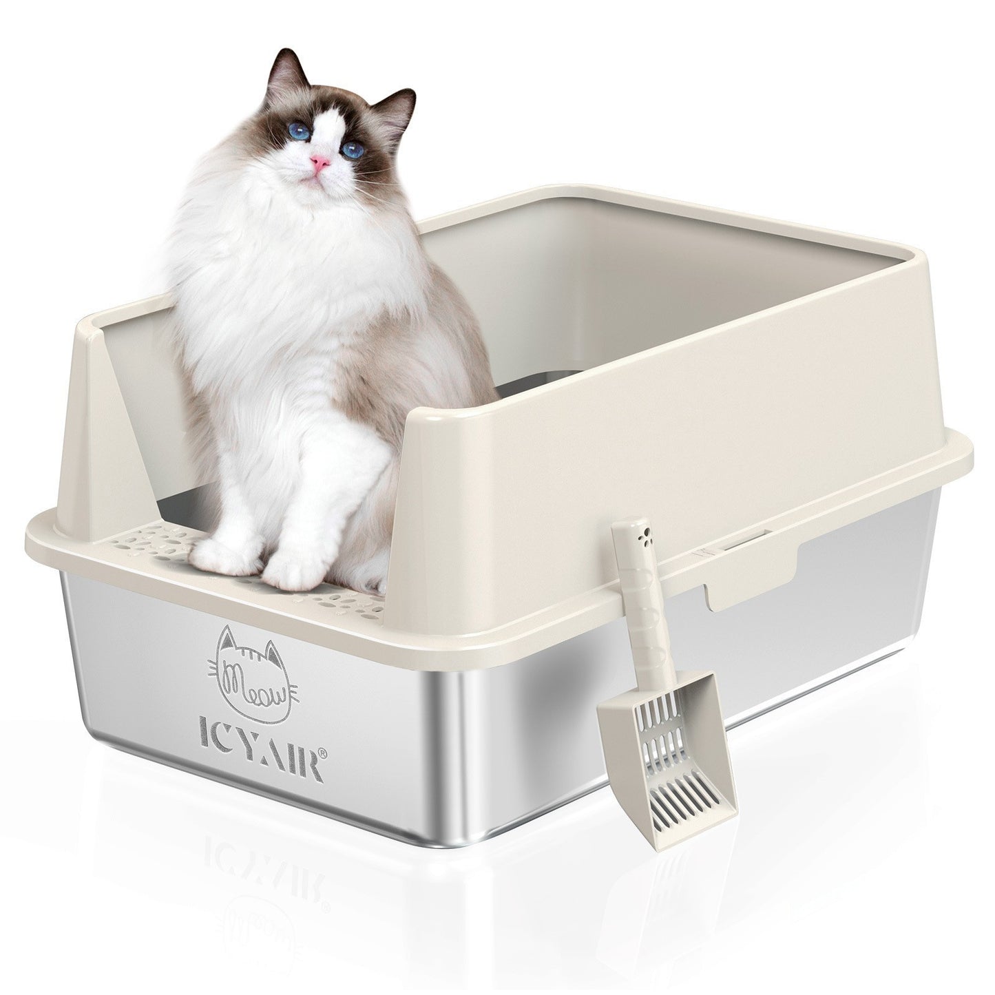 Stainless Steel Litter Box Oversized