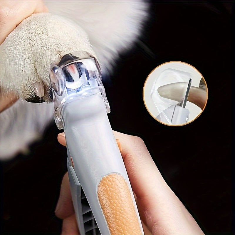 LED Light Pet Nail Trimmer Suitable For Trimming Cat And Dog Nails And Paws Magnifying Glass Can Be Used As Nail Clip Quick Trim Steel Blade