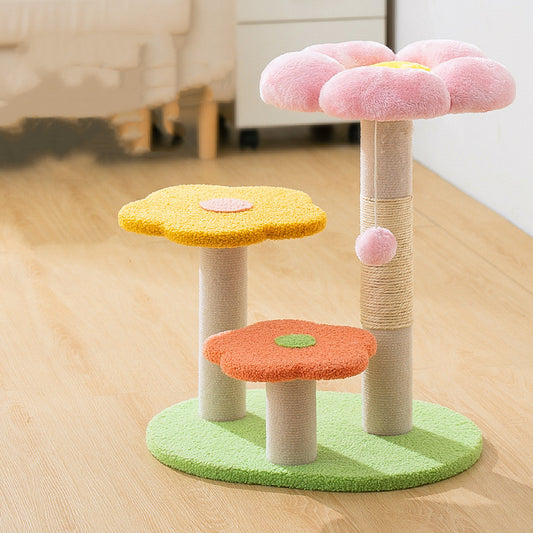 Flower Cat Climbing Frame Zi Sisal Cat Scratch Board Cat Toy Supplies