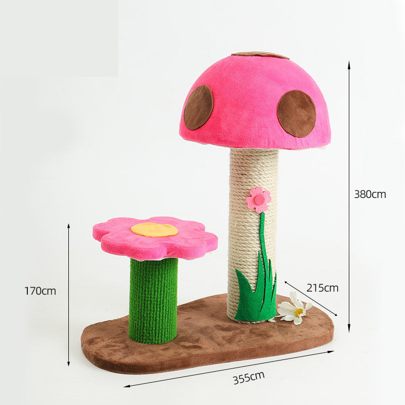 Grinding Claws Funny Cat Toy Sisal Column Mushroom Flower Climbing Frame