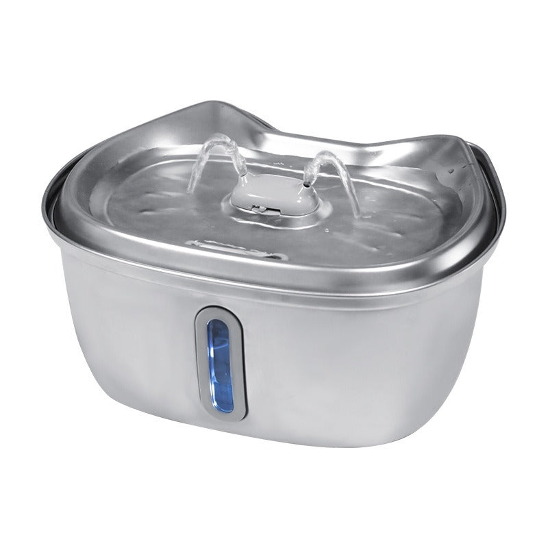 3L stainless steel pet water dispenser fully automatic water circulation filtration water feeder cat water dispenser