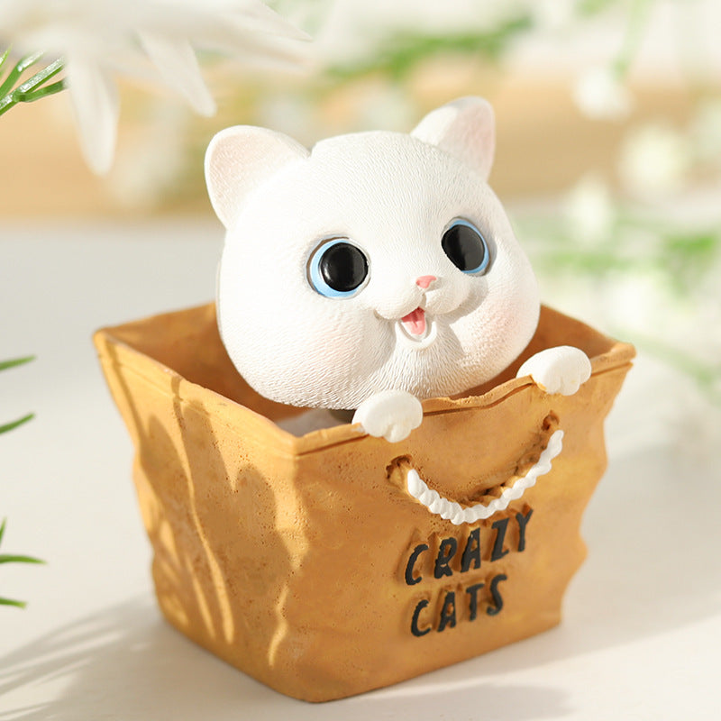 Creative Desktop Interior Decorations Resin Cat Ornaments