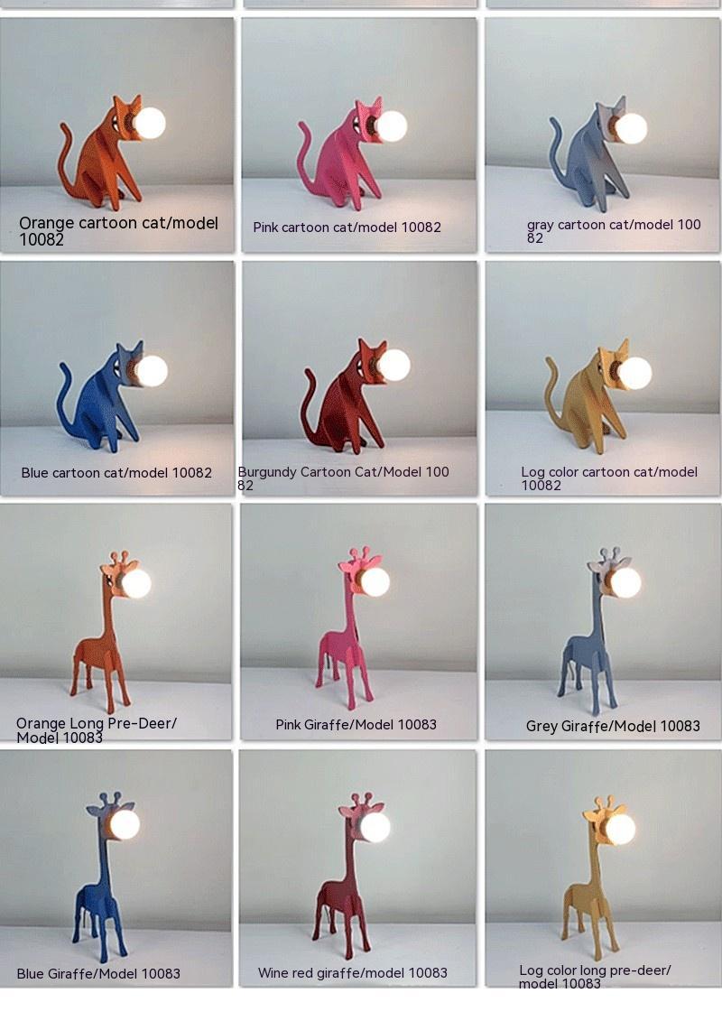 Decorative Decorations Cat And Dog Desk Lamp