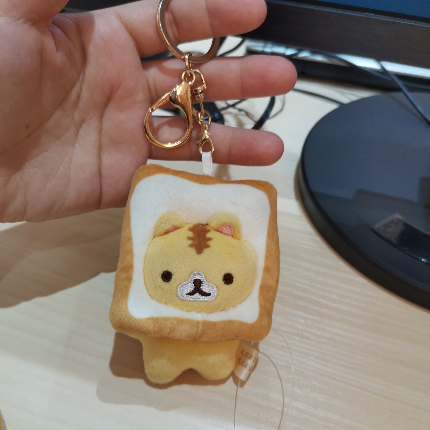 Japanese Cartoon Toast Cat Plush Doll Pendant