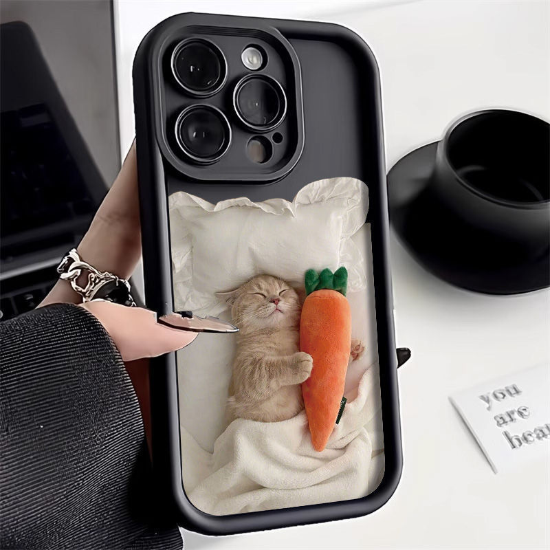 Cartoon Doll All-inclusive Sleeping Cat Phone Case