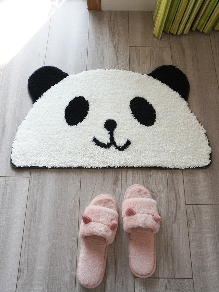 Cute Cartoon Cat Puppy Soft Semicircle Floor Mat