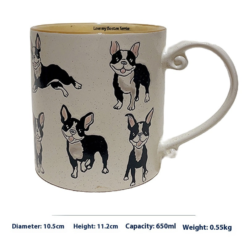 Ceramic Underglaze Hand Painted Cute Cat Mug