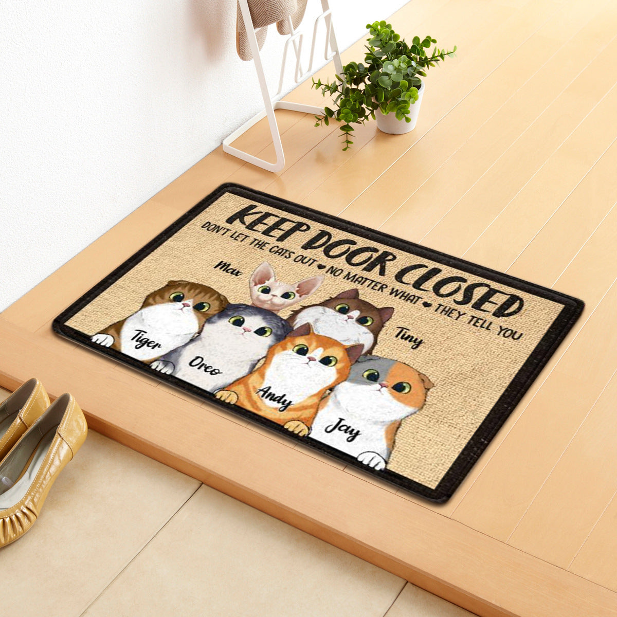 New Cartoon Retro Cat Door Mat