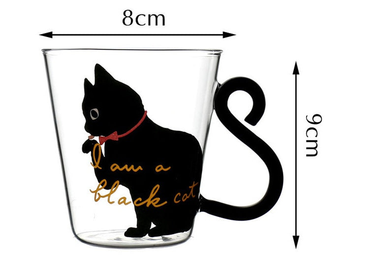 Couple Cup Cute Black Cat White Cat Cup Breakfast