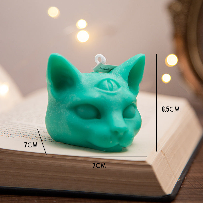 Halloween Three-eye Cat Head Aromatherapy Candle