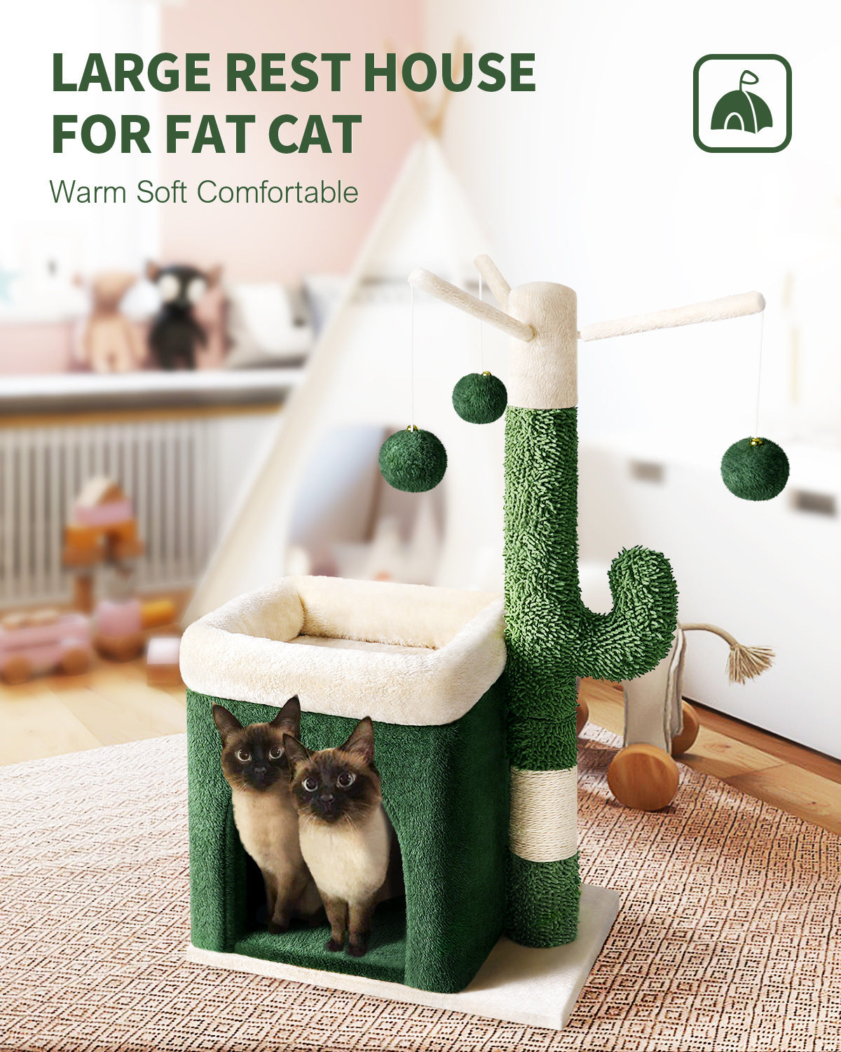 Cactus Cat Climbing Frame Toy Sisal Column