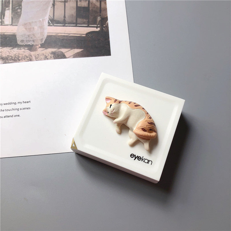 Simple Portable Care Cute Cat Contact Lens Case