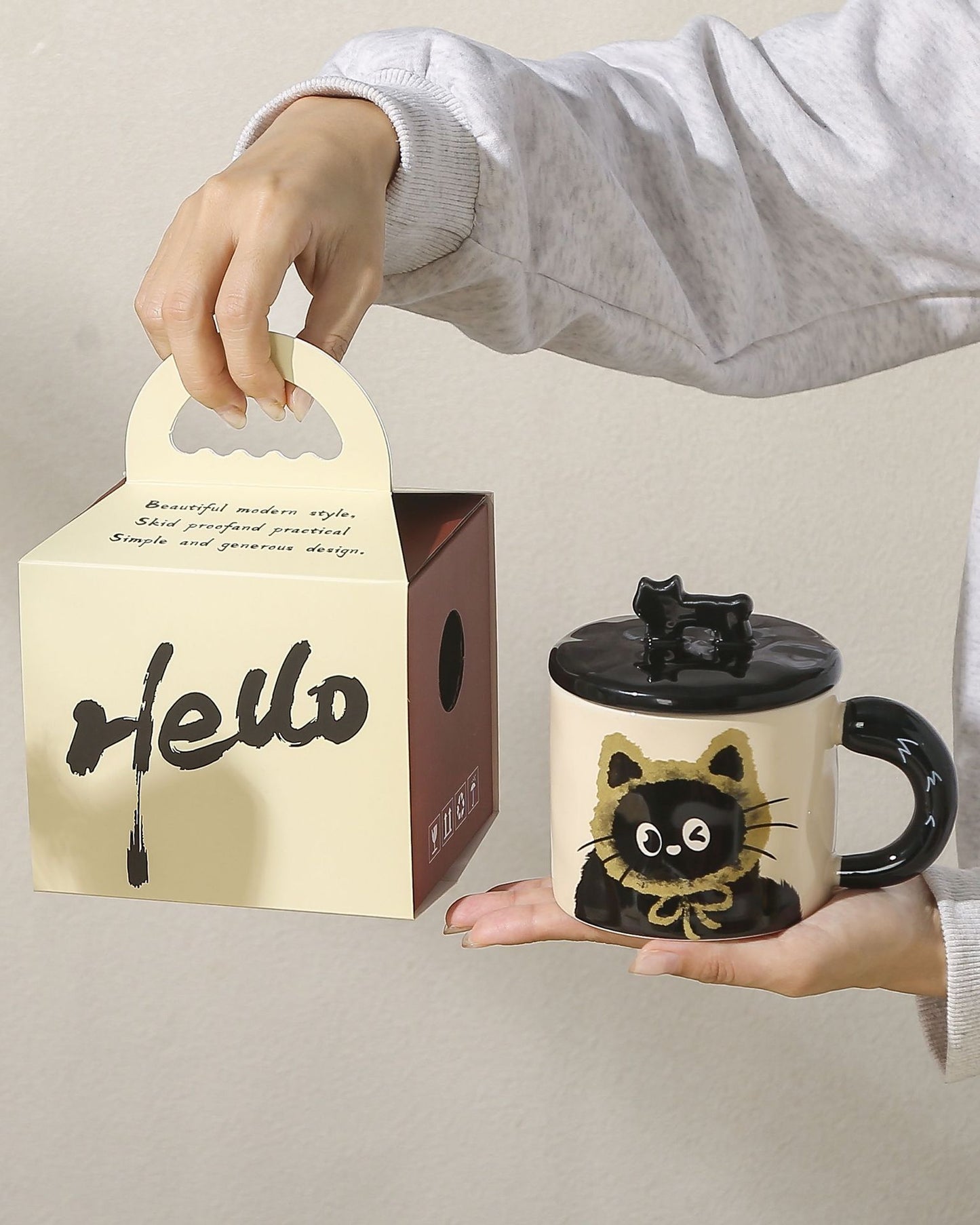 Creative Statement Cat Mug With Lid