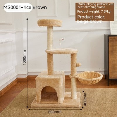 Pet Supplies Cat Climbing Frame Wooden Simple Cat Toy Wear-resistant No Dandruff