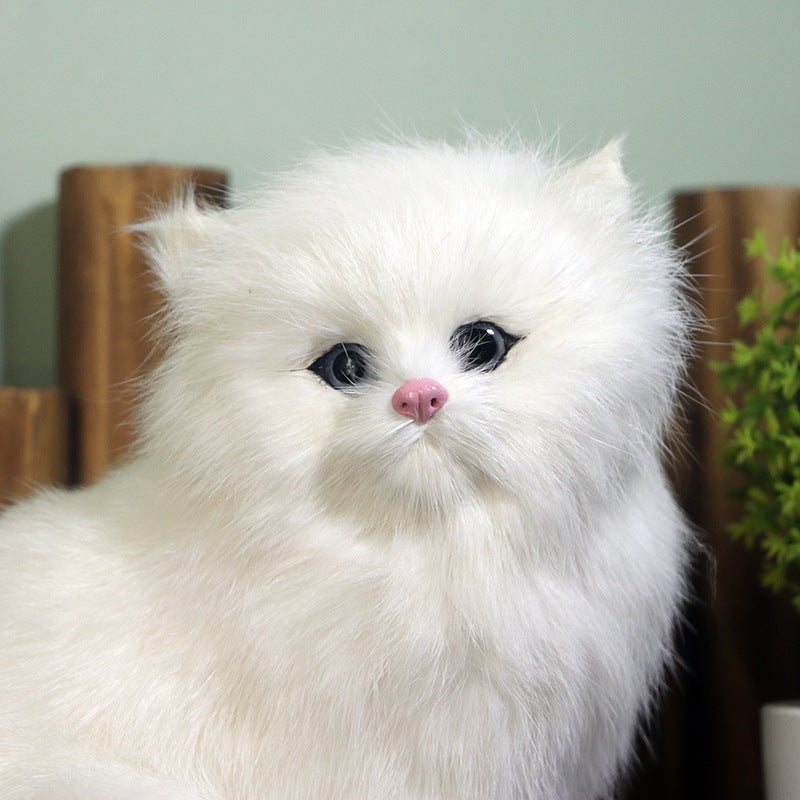 Handmade Imitation Persian Cat With Real Fur