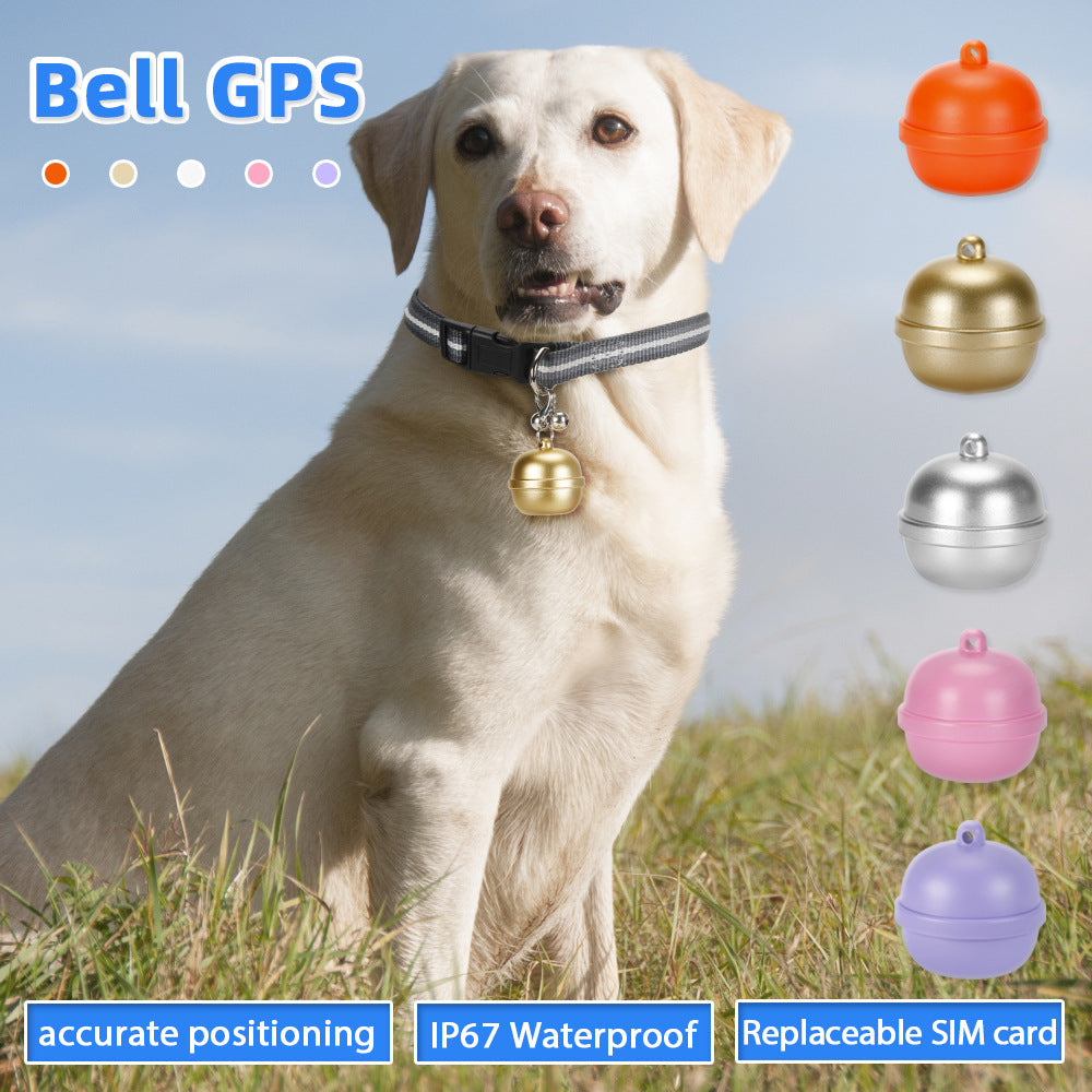 Cat GPS Waterproof Tracker Pet Locator Pet Collar Bell Anti-Loss Device