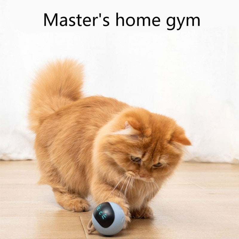 1000mAh Smart Cat Toy USB Electric Jumping Ball Self Rotating Toys Rolling Jumping Ball  For Cats