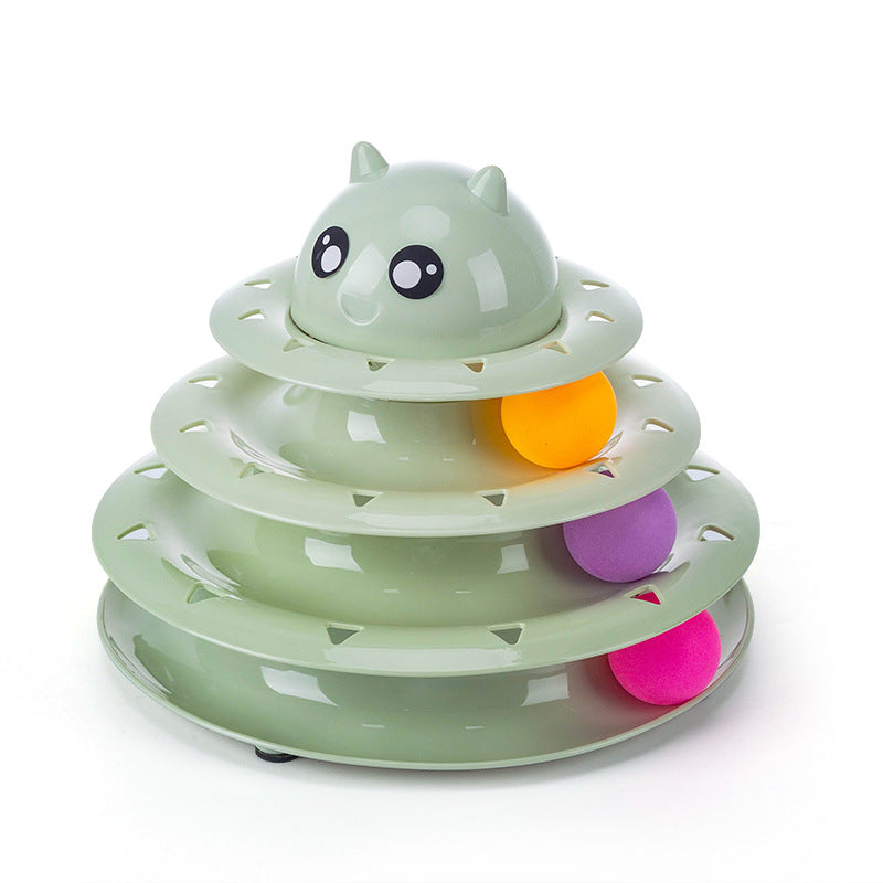 Three-Layer Cat Turntable Kitten Track Toy Multi-Layer Space Tower Self-Healing Cat Toy