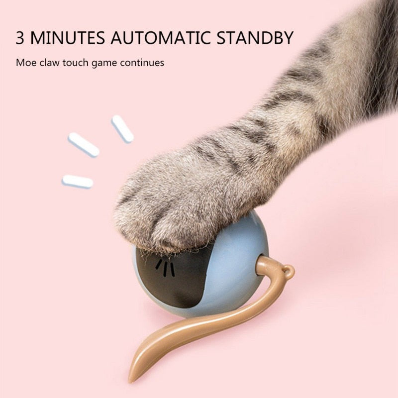 1000mAh Smart Cat Toy USB Electric Jumping Ball Self Rotating Toys Rolling Jumping Ball  For Cats