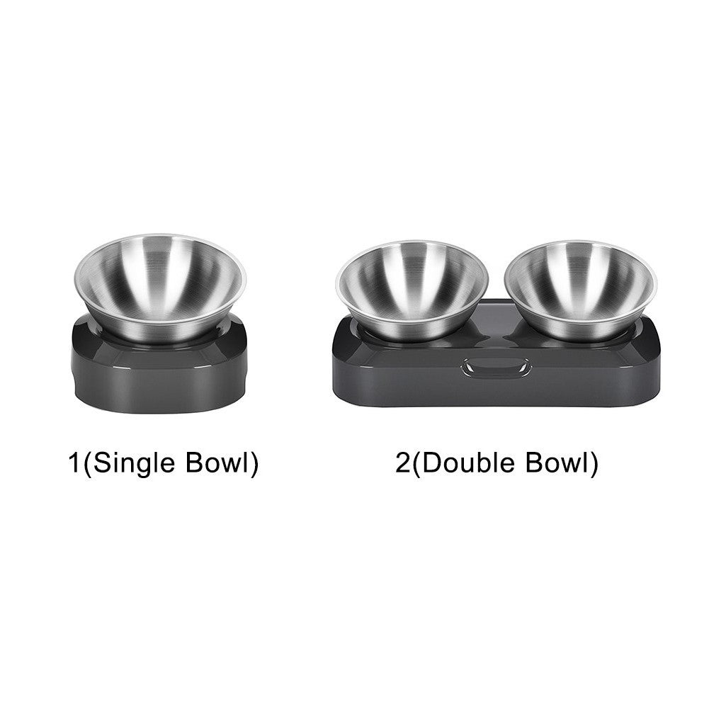 Cat Bowl Feeder Cat Bowl Pet Stainless Steel Bowl Adjustable Inclined Cat Bowl Inclined Water Bowl