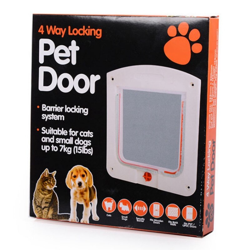 Pet Cat Puppy Dog Gates Door Lockable Safe Flap Door Pet Safety Products Lock Suitable For Any Wall Or Door Fences Gates Window