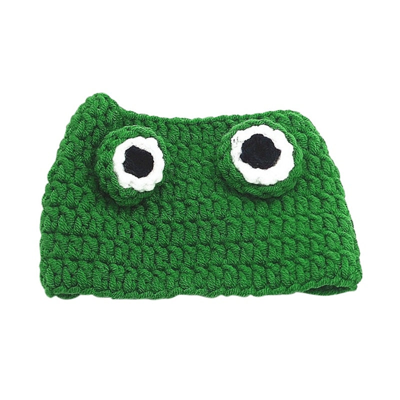 Cat Frog Styling Decorative Cap Casual Cotton Cap Pet Products Handmade Costume Festive Party Head Ornament