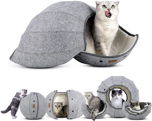 Foldable Breathable Pet Bed Cat Kennel Cave Tunnel Semi-Enclosed Creative Cat Mat Cat And Dog Supplies