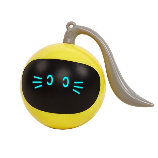 Fofos Two Lucky Raccoon Magic Ball Cat Toy Electric Intelligent Automatic Funny Cat Ball Relieve Boredom And Bite Led Light