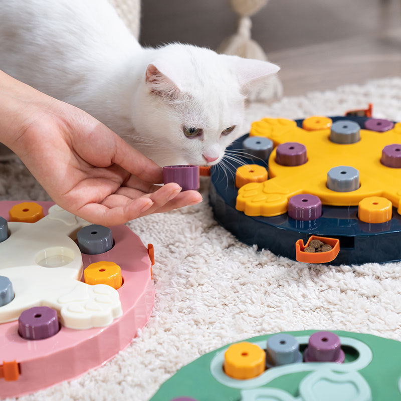 Cat Bowl Automatic Feeder Cat Training Relief Cat Puzzle Toys