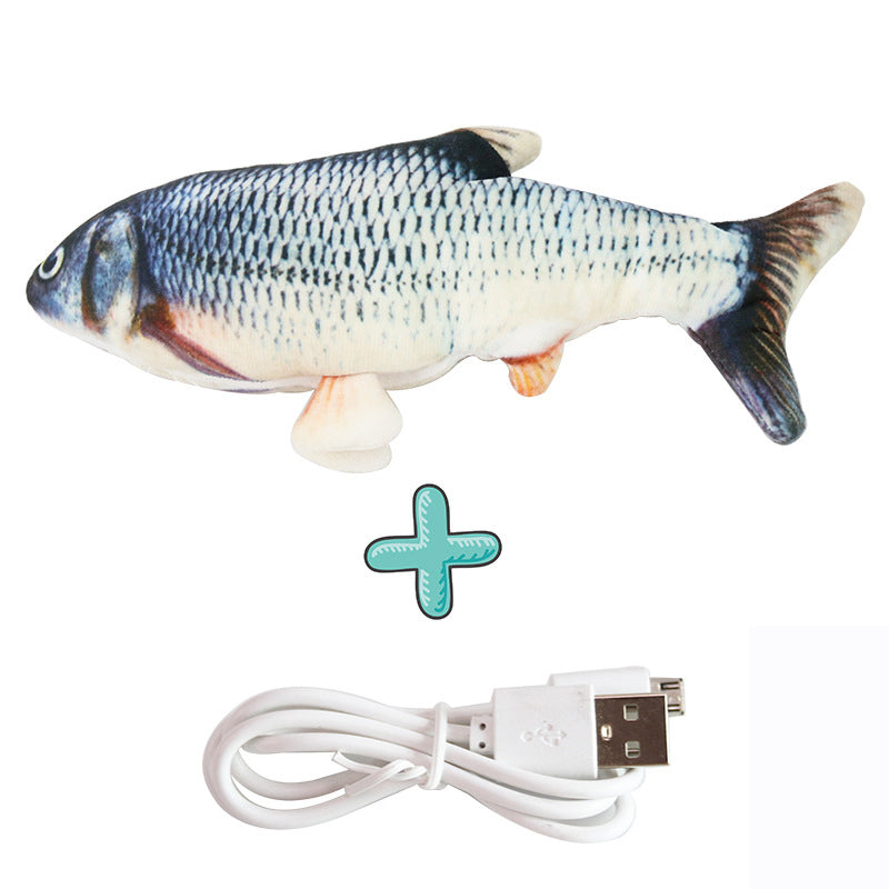 Cat USB Charger Toy Fish Interactive Electric floppy Fish Cat toy Realistic Pet Cats Chew Bite Toys Pet Supplies Cats toy