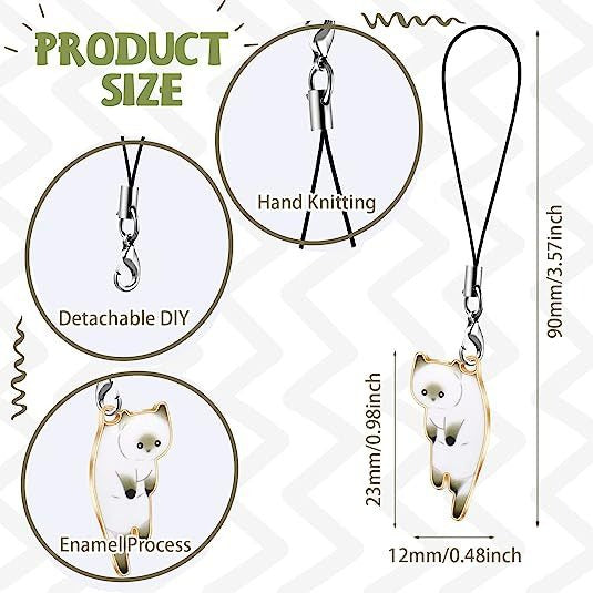 Youte Cat Kawaii Mobile Pendant with Cute Cat Backpack Wallet Keychain Pendant Accessories