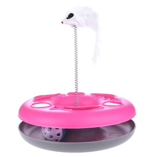 Cat Mouse Toy Crazy Amusement Disk Multifunctional Disk Play Activity Pet Funny Mouse Toys For Cats