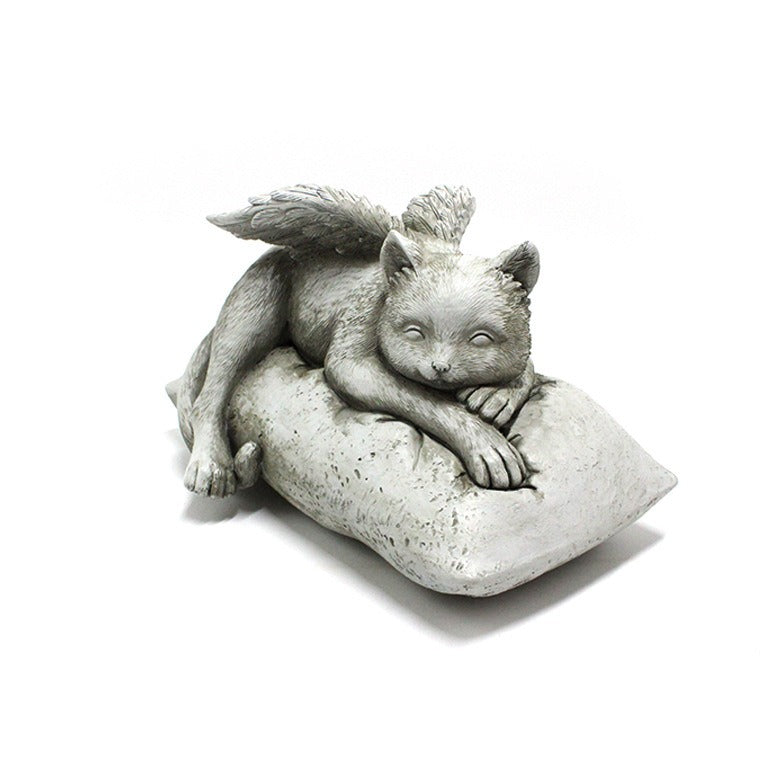 Angel cat ornaments resin pet tombstone commemorative stone garden animal statue