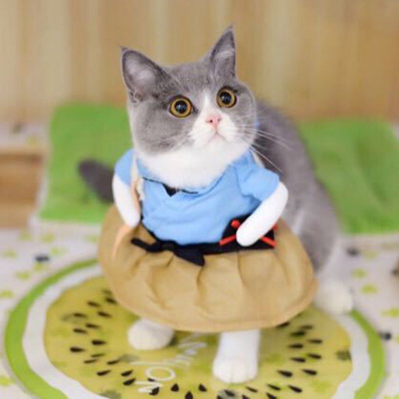 Funny Pet Shaped Clothes Upright Cat Christmas Headwear Dog Clothes