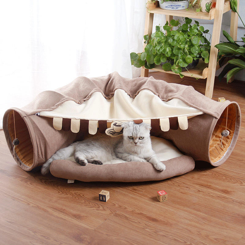 Foldable Cat Tunnel Cat Channel Cat Litter Cat Bed Cat Villa Detachable Pet Litter Pet Supplies