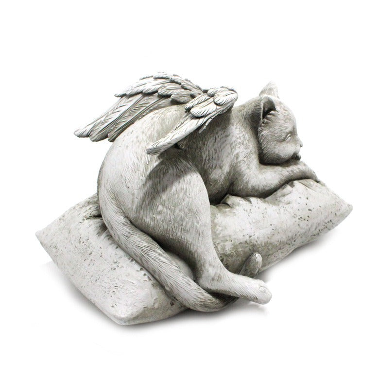 Angel cat ornaments resin pet tombstone commemorative stone garden animal statue