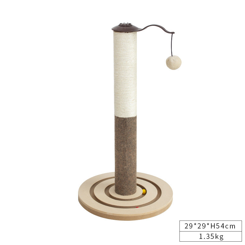 Cat Scratcher Sisal No Chipping Vertical Anti-Scratch Sofa Protection Rotating Compass Cat Scratching Column Claw Sharpener