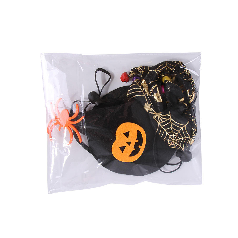 Halloween Hat Scarf Set Skull Pattern Cat Cape Hat Set Decorations