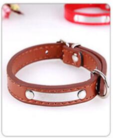 Leather Engraved Cat Collar Custom Cat Pet Collars ID