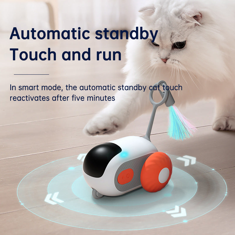 Remote Control Interactive Cat Car Toy USB Charging Chasing Automatic Self-moving Remote Smart Control Car Interactive Cat Toy P